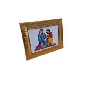 Framed Paper Filigree Nativity Scene 6”x 8”